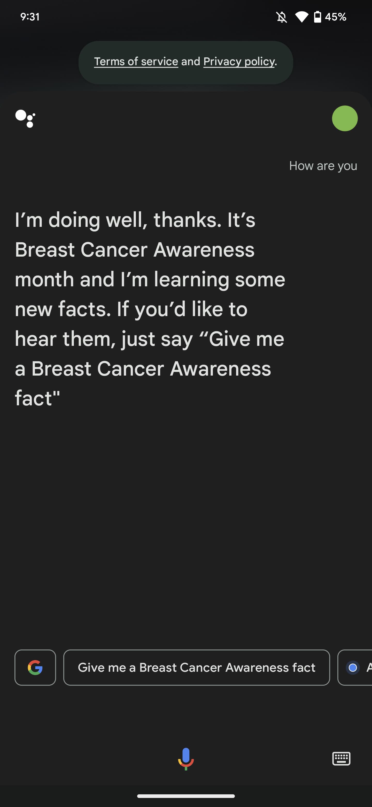 Google Assistant Breast Cancer