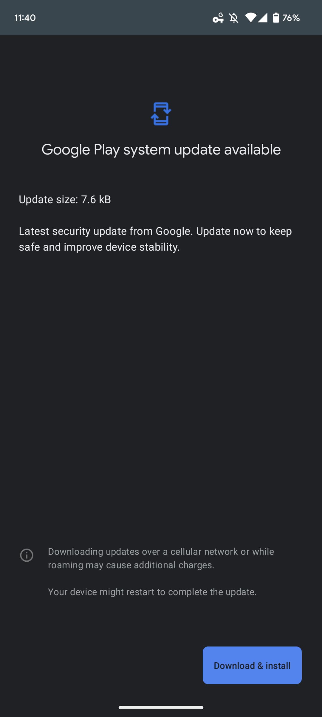Pixel 7 Play System update