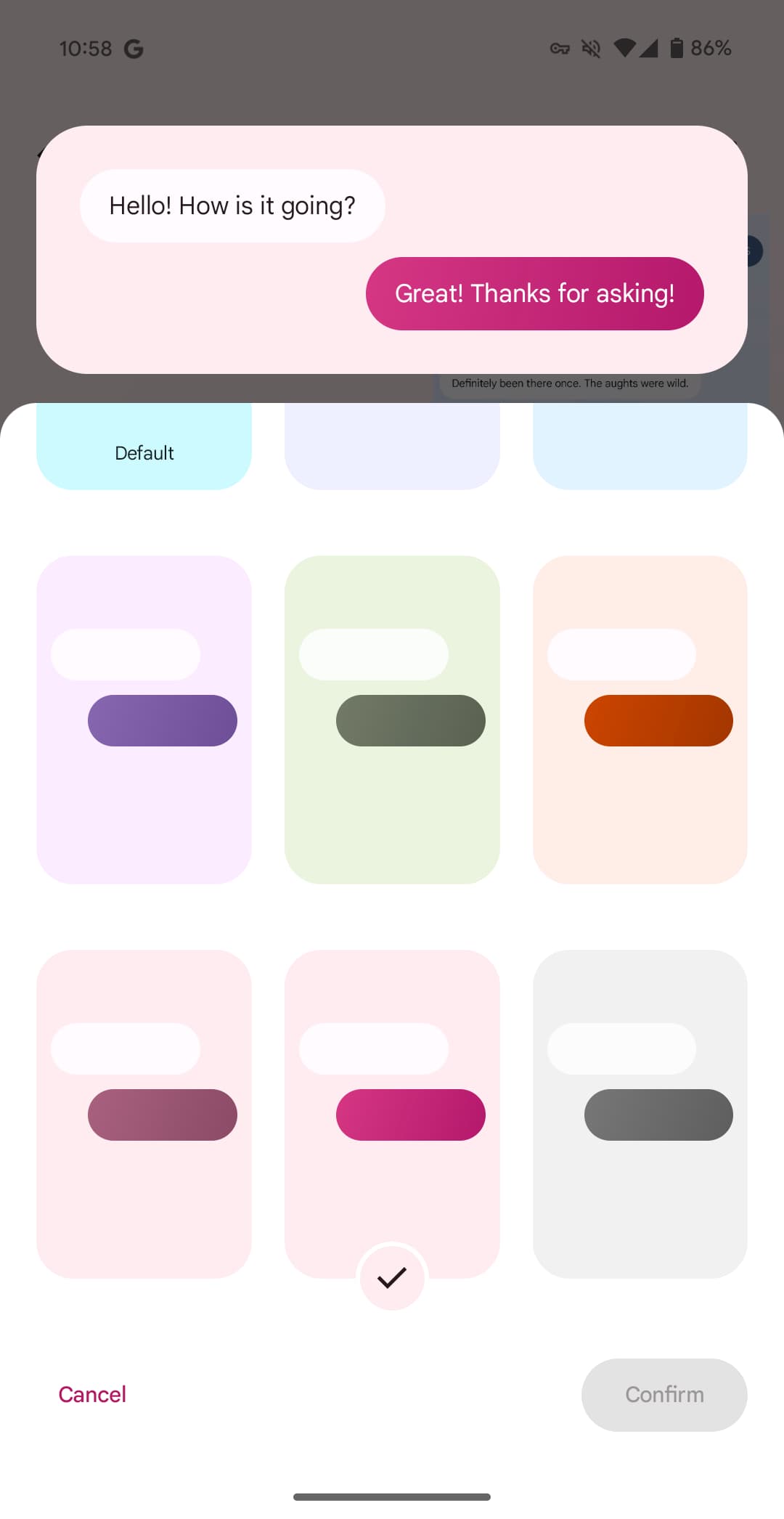 Google Messages Custom Bubbles