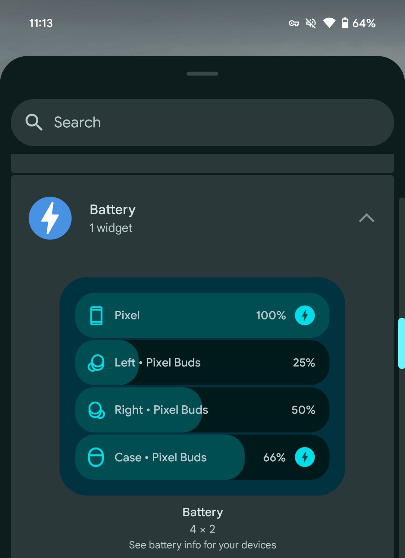 Android 15 Pixel Battery widget