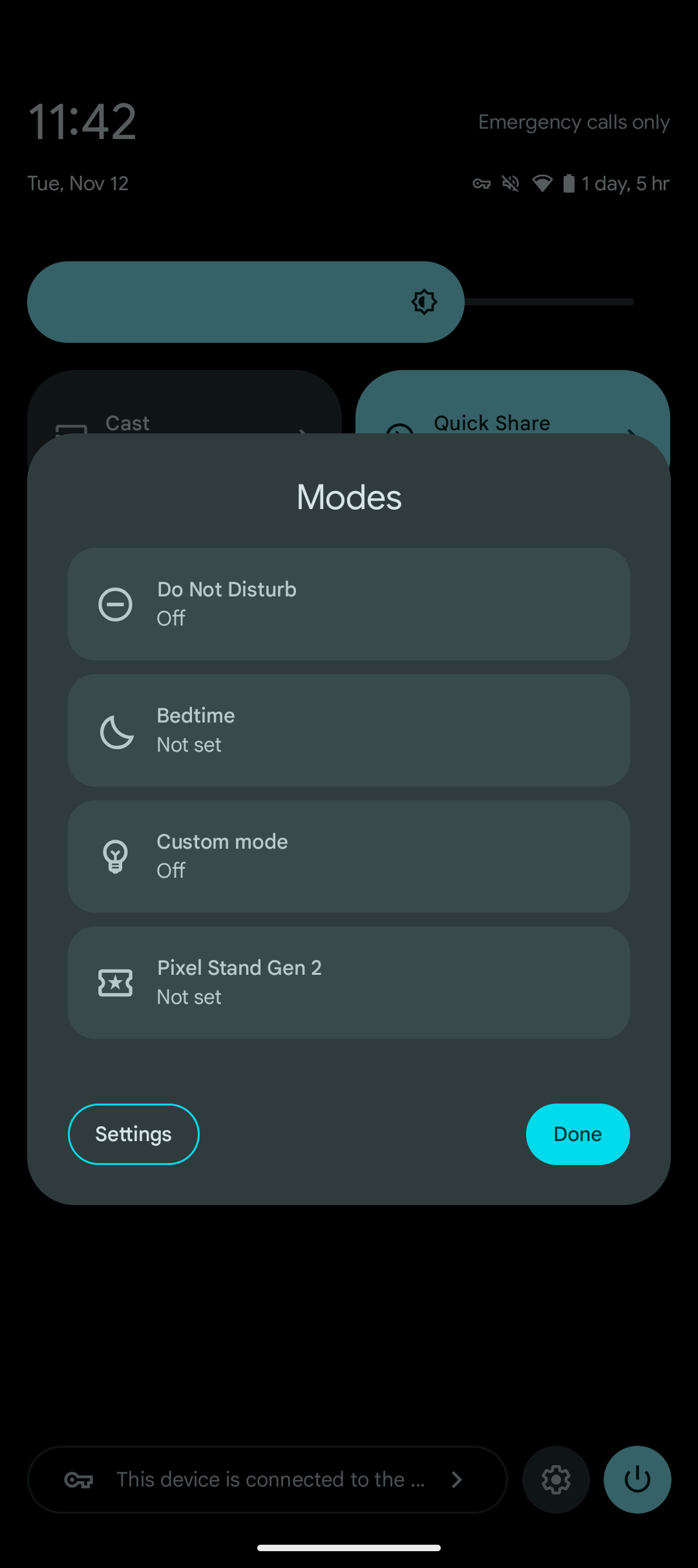 Android 15 QPR2 Modes