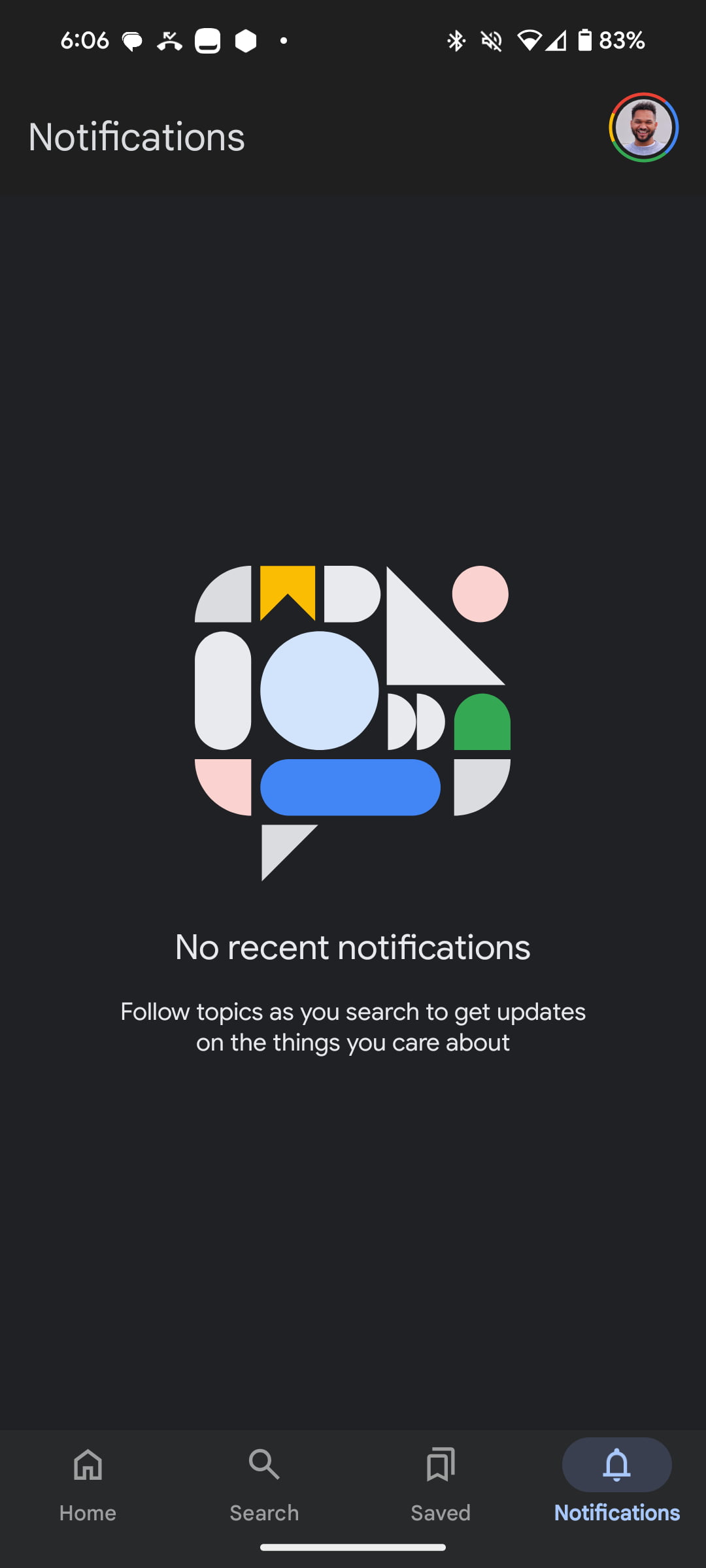 Google app Notifications