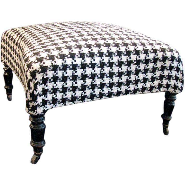 Online looking has now gone an extended method; Vintage Black and White Houndstooth Ottoman at 1stdibs