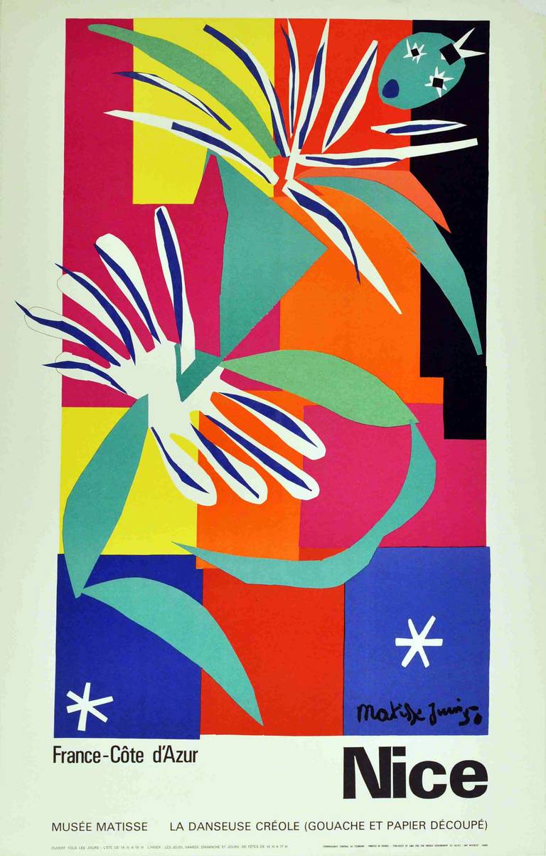 Henri Matisse Original Vintage Poster For Nice Cote D Azur La Danseuse Creole By Matisse At 1stdibs