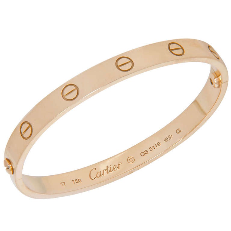 Cartier Bracelet Size 17 For Sale On 1stdibs Cartier Love Bracelet Size 17 Size 17 Cartier Love Bracelet Cartier Bracelet 17 750