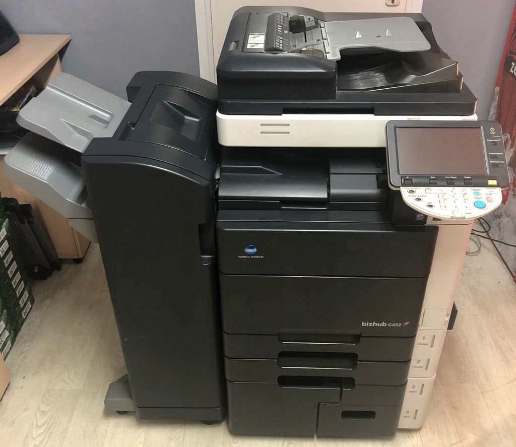 Original/density, binding position/original binding position. Kserokopiarka Konica Minolta bizhub C452-stan b.d. - 7638432734 - oficjalne archiwum Allegro