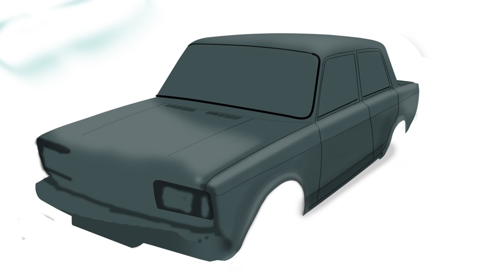 как нарисовать жигули