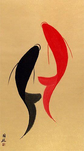 Saatchi art is pleased to offer the drawing, koi fish, by eduardo kraszczuk, available for purchase at $170 usd. Abstract Yin Yang Koi Fish Chinese Scroll Chinese Artwork