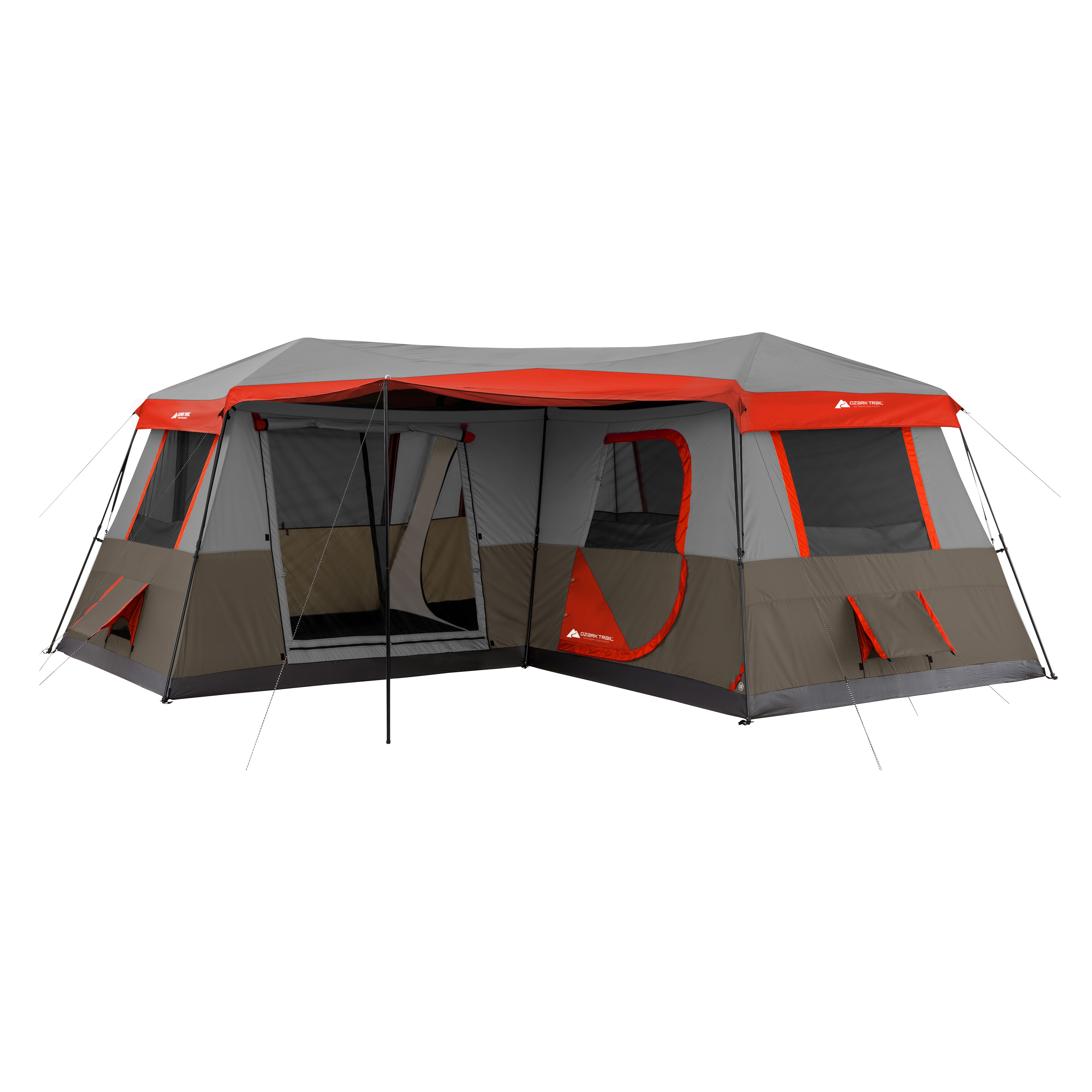 The smart ozark trail 8 person tent has a huge capacity. Ozark Trail 16' x 16' Instant Cabin Tent, Sleeps 12