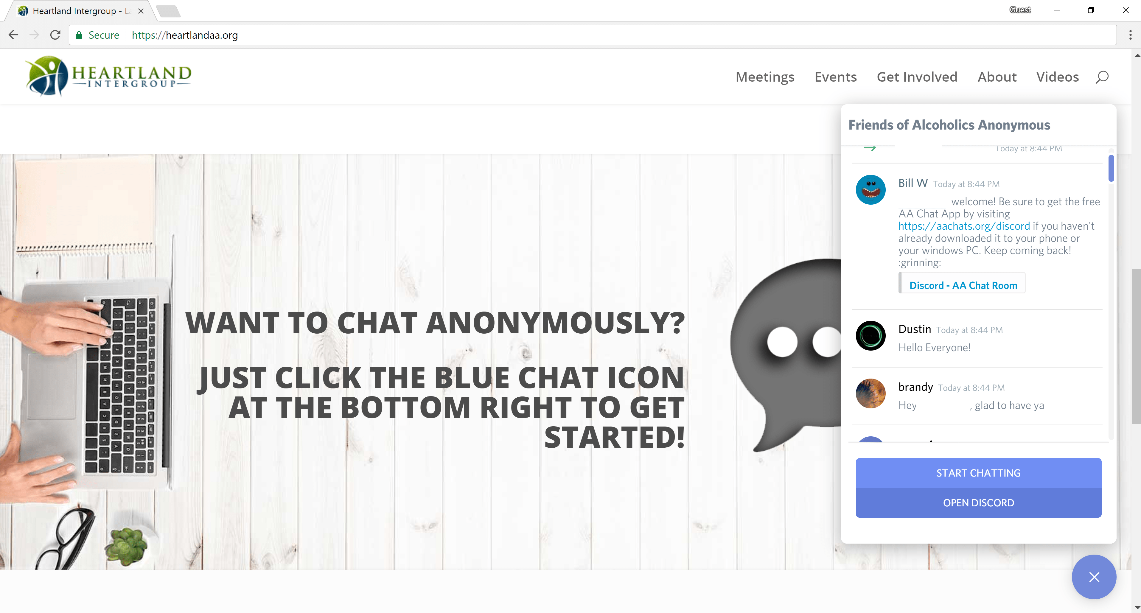 Online meetings can be attended by phone, webchat, zoom and more. Aa Chat Add 24 7 Aa Online Chat To Your Site Alcoholics Anonymous