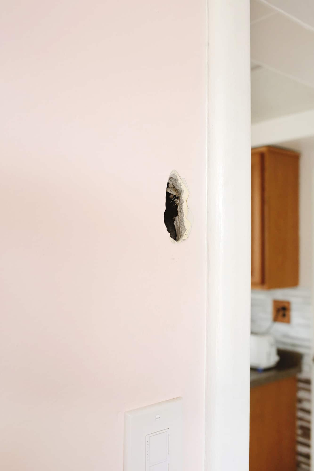 When i was taught, we called it a blow out patch but they are also known as an elephant . Easy Hack To Patch A Drywall Hole A Beautiful Mess