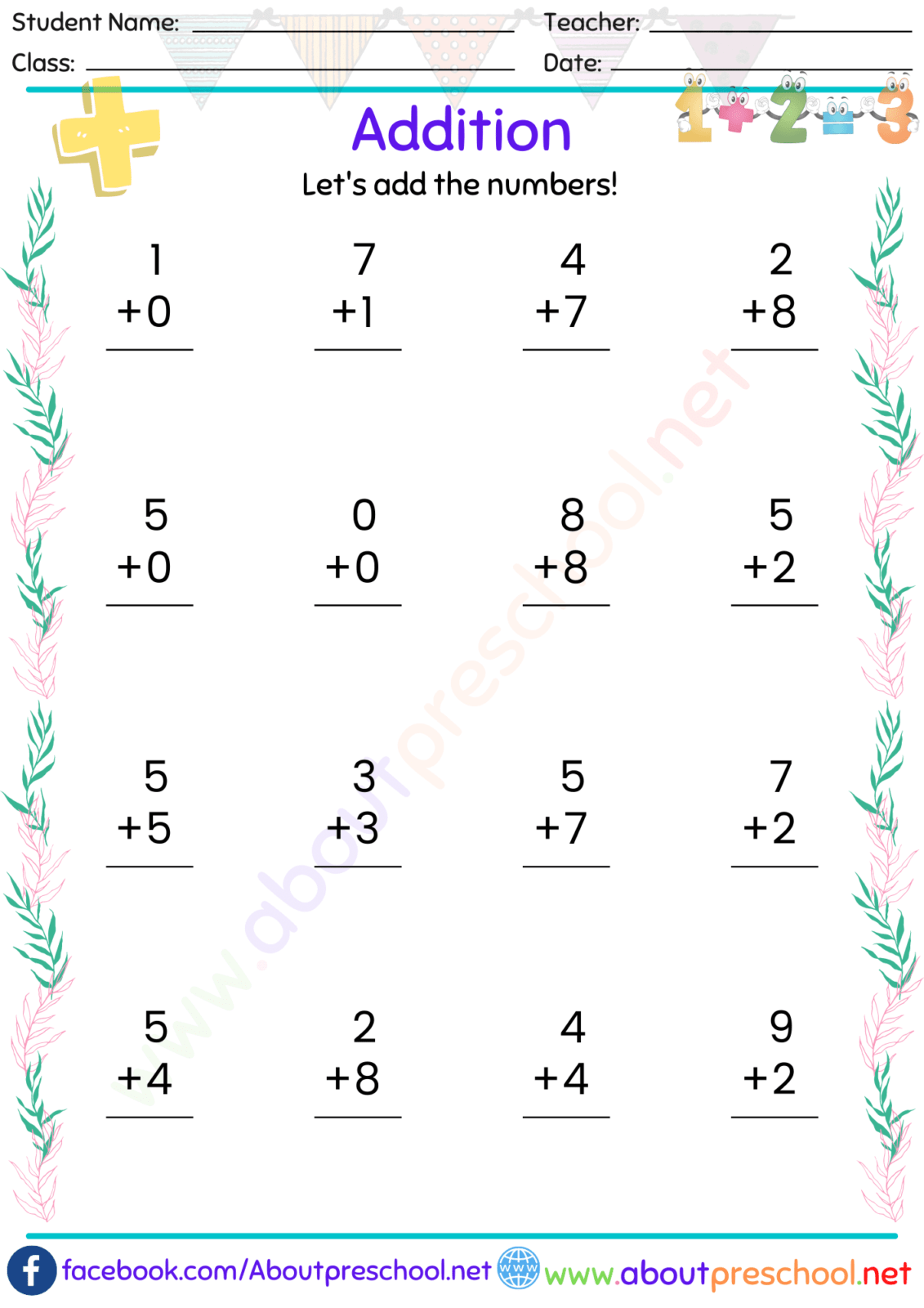 kindergarten maths worksheets free printables archives page 3 of 7 about preschool