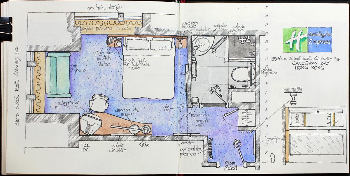 It was not until 1997 that britai. AlojARTE - Accommodation & Pencils | Hotel rooms freehand drawings and sketches