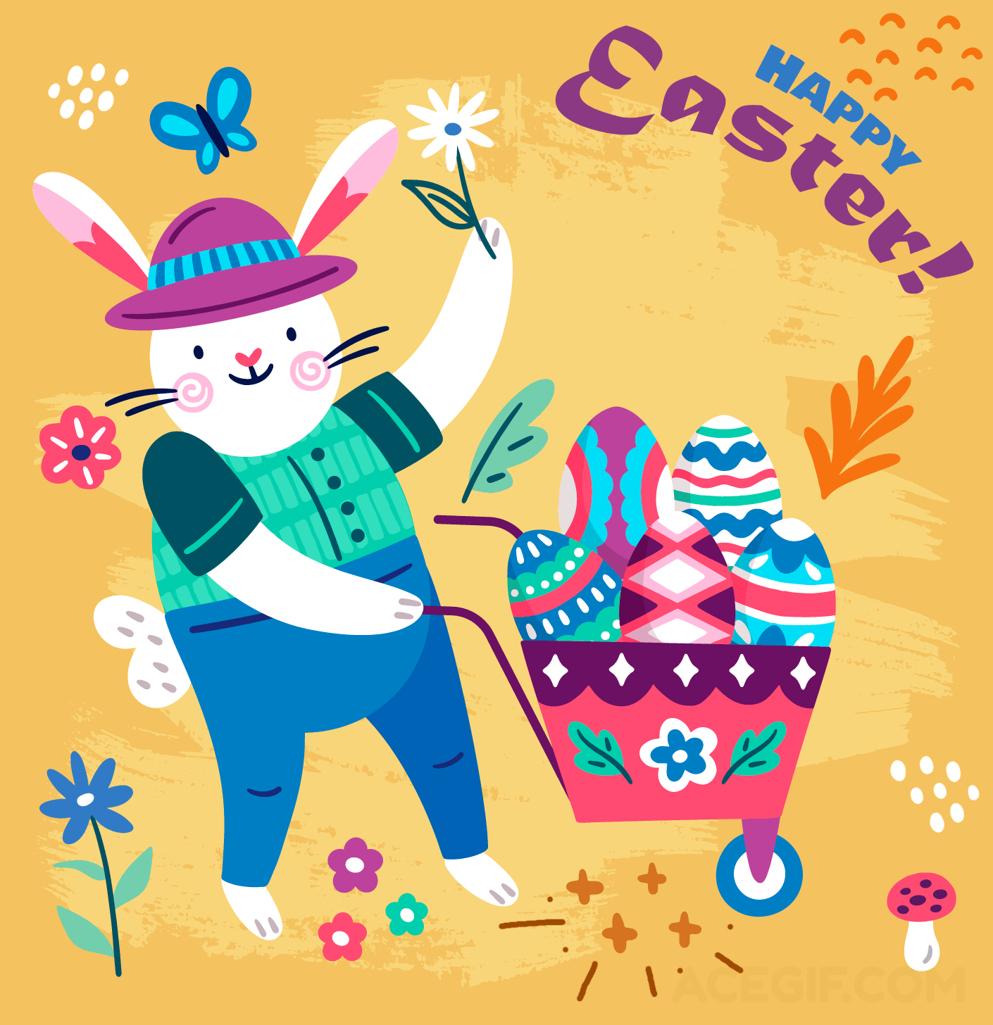Happy Easter Gifs 100 Animated Images And Greeting Cards For Free