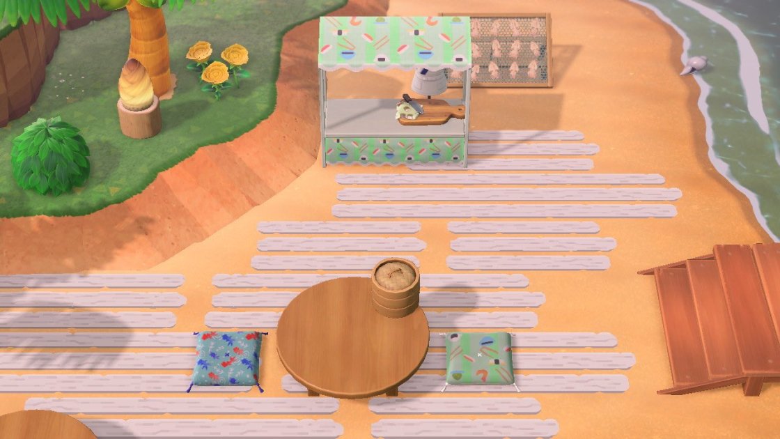 Sushi Restaurant Stall Animal Crossing Pattern Gallery & Custom Designs