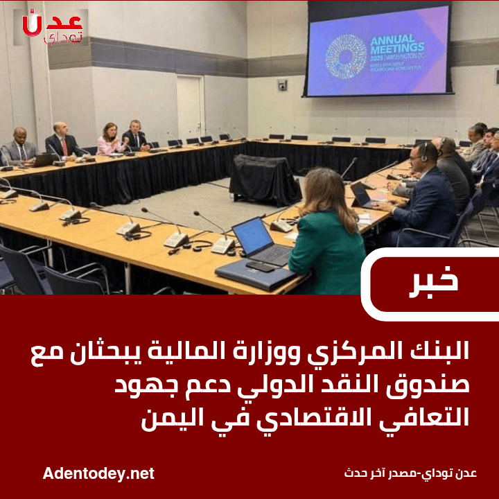 البنك المركزي ووزارة المالية يبحثان مع صندوق النقد الدولي دعم جهود التعافي الاقتصادي في اليمن