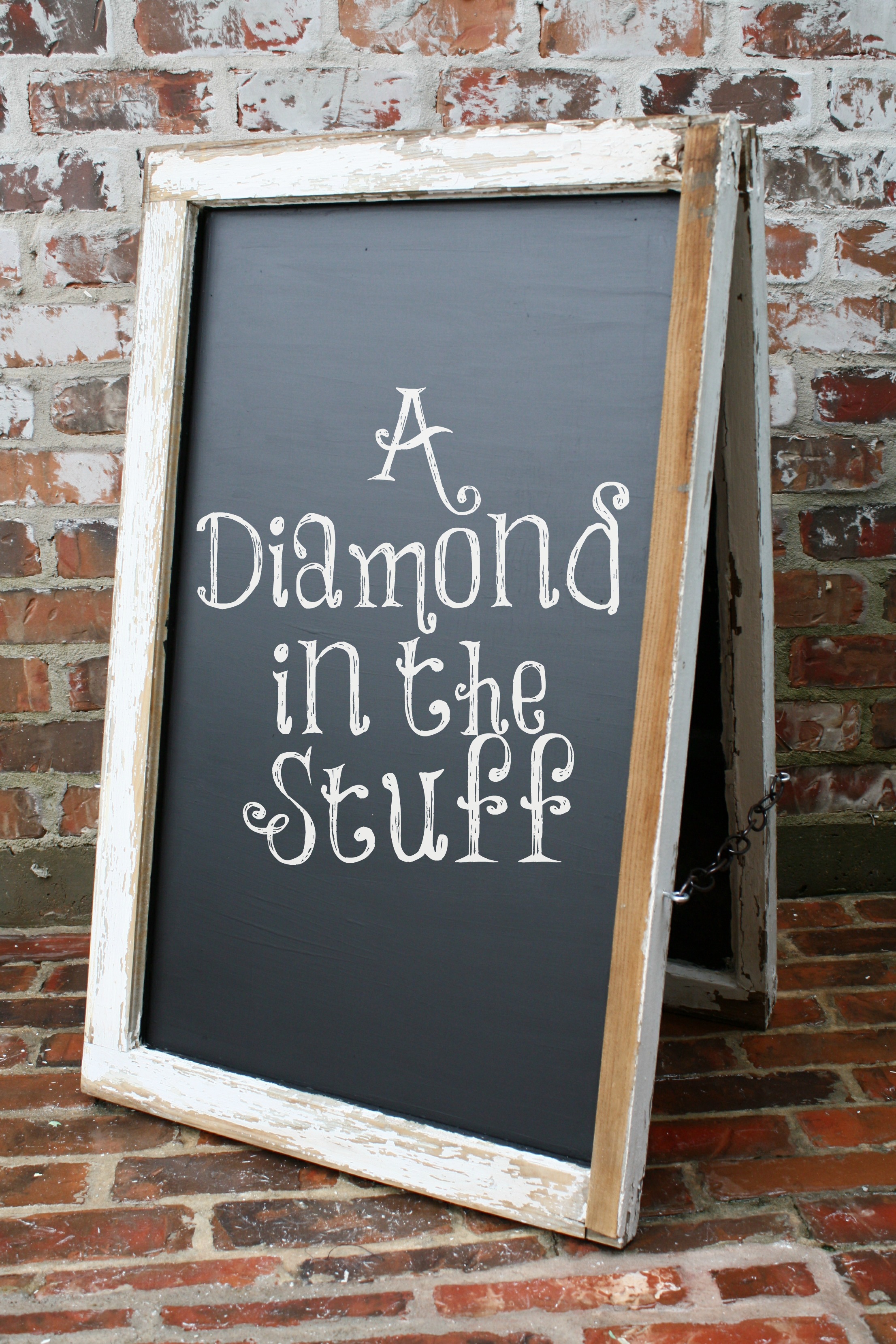 DIY Window Chalkboard Easel