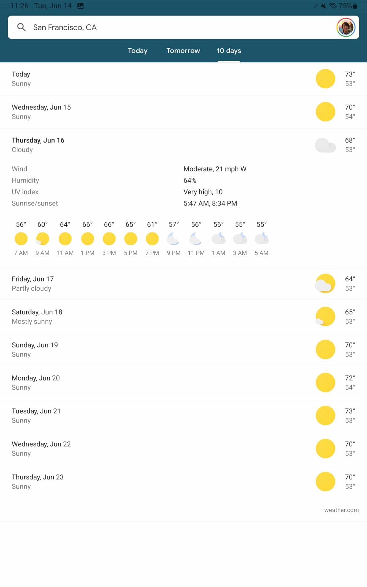 Google Weather app now available on Android Tablets Google Weather app