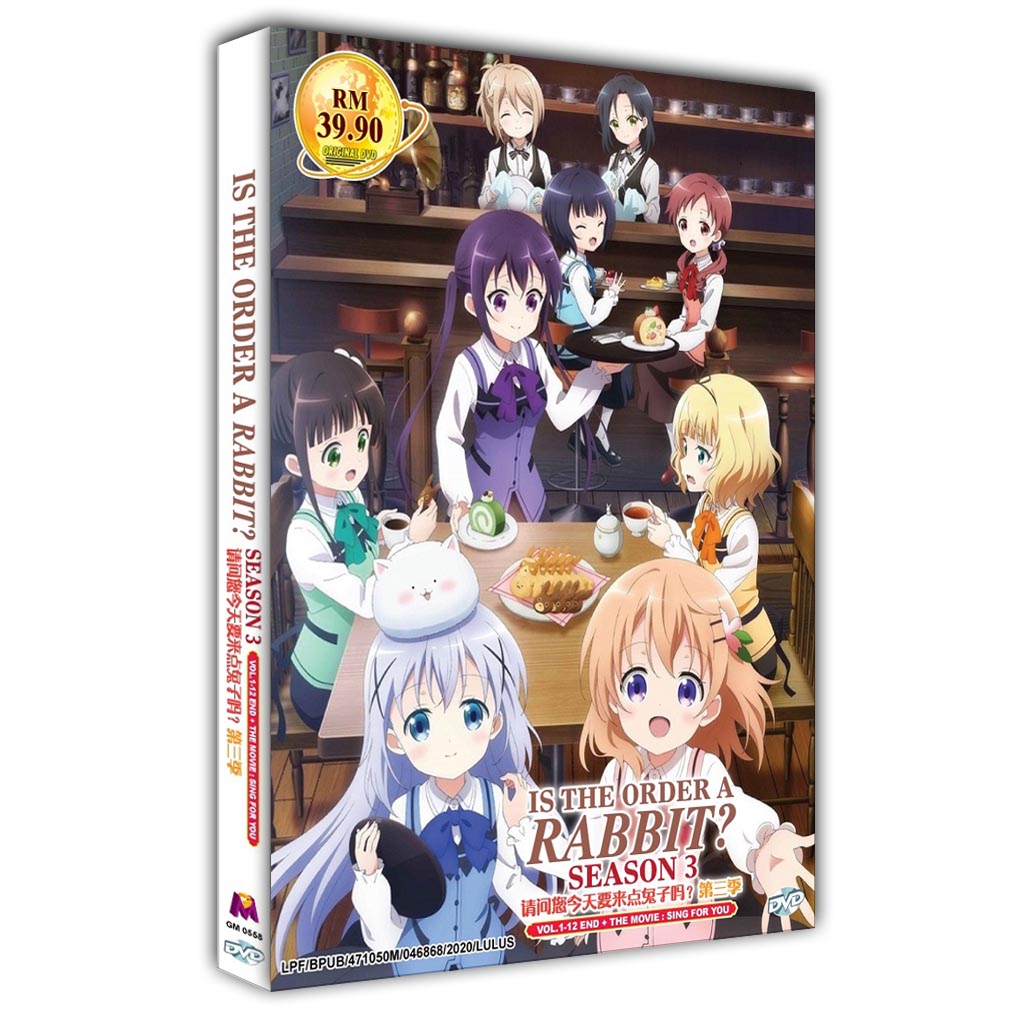 【DVD】Is The Order A Rabbit? Season 3 Vol.112 End + The Movie Sing