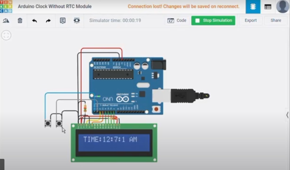Arduino Clock RTC Tinkercad Digital Real Time Module tutorial step-by ...