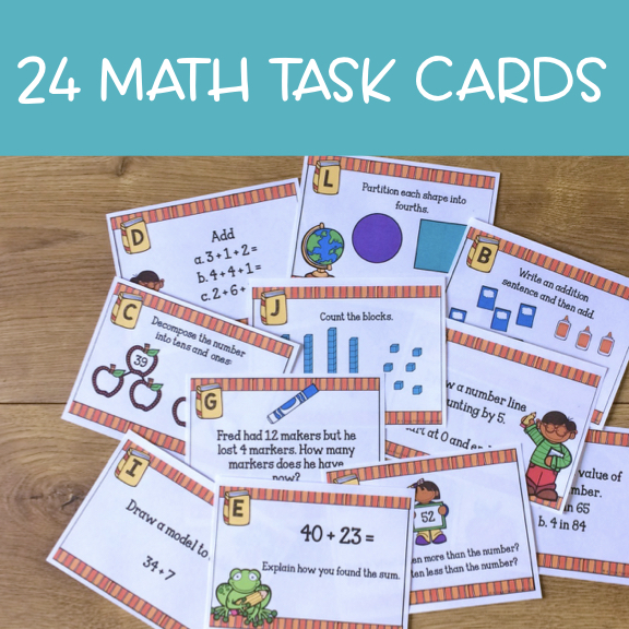 Mathematics assessment resource service (mars). Back To School Math And Ela Review Task Cards 2nd Grade A Grace Filled Classroom