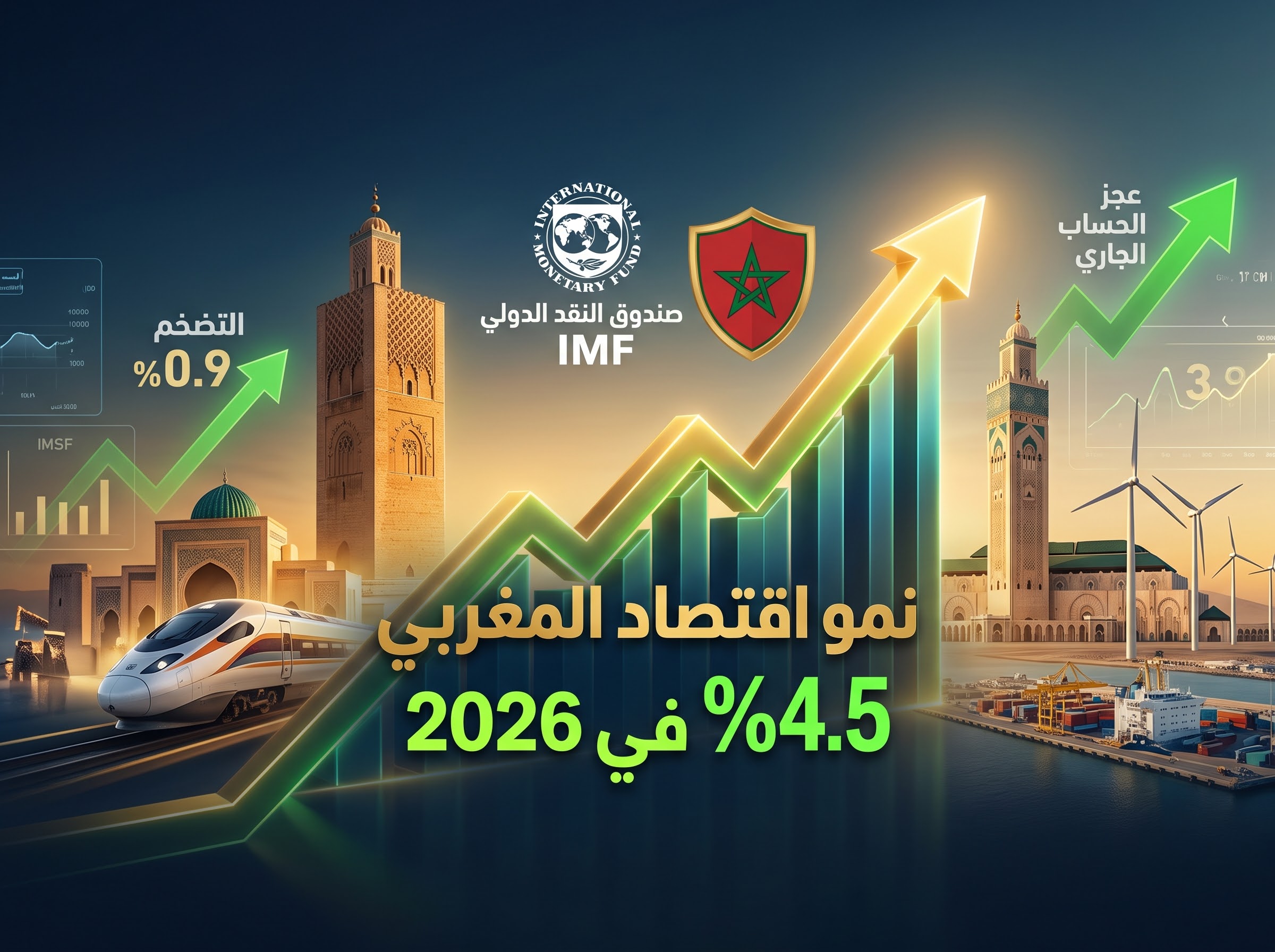صندوق النقد الدولي يتوقع نمو الاقتصاد المغربي بنسبة 4.5% خلال 2026