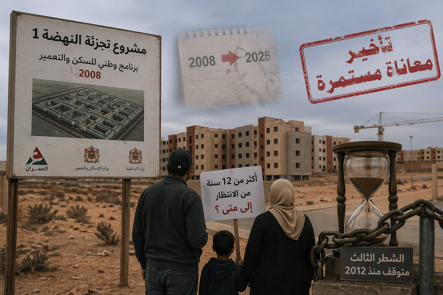 الداخلة: تعثر مشروع النهضة 1 يطيل معاناة المستفيدين ويعيد ملف السكن إلى الواجهة