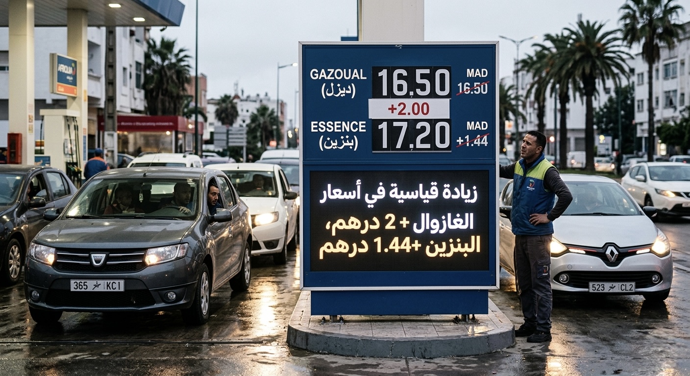زيادة قياسية في أسعار المحروقات بالمغرب تقفز بالغازوال بدرهمين دفعة واحدة