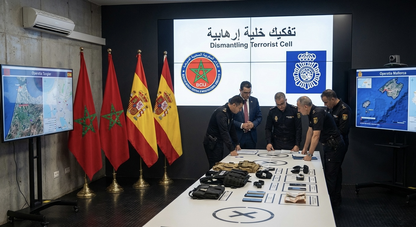تفكيك خلية إرهابية موالية لتنظيم &ldquo;داعش&rdquo; الإرهابي تنشط بين المغرب وإسبانيا