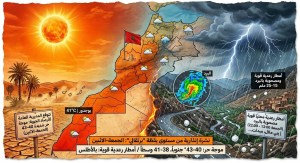 موجة حر وأمطار رعدية من الجمعة إلى الاثنين بعدد من مناطق المملكة