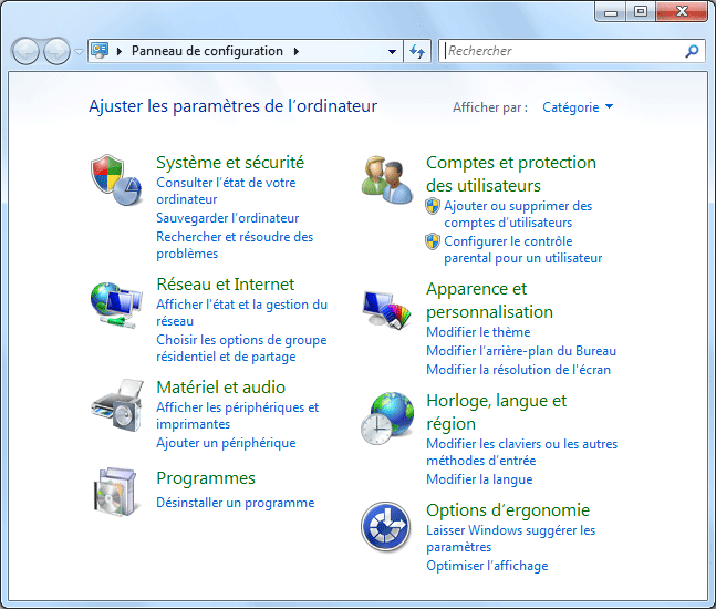 Panneau De Configuration Windows 7 Aidewindows Net