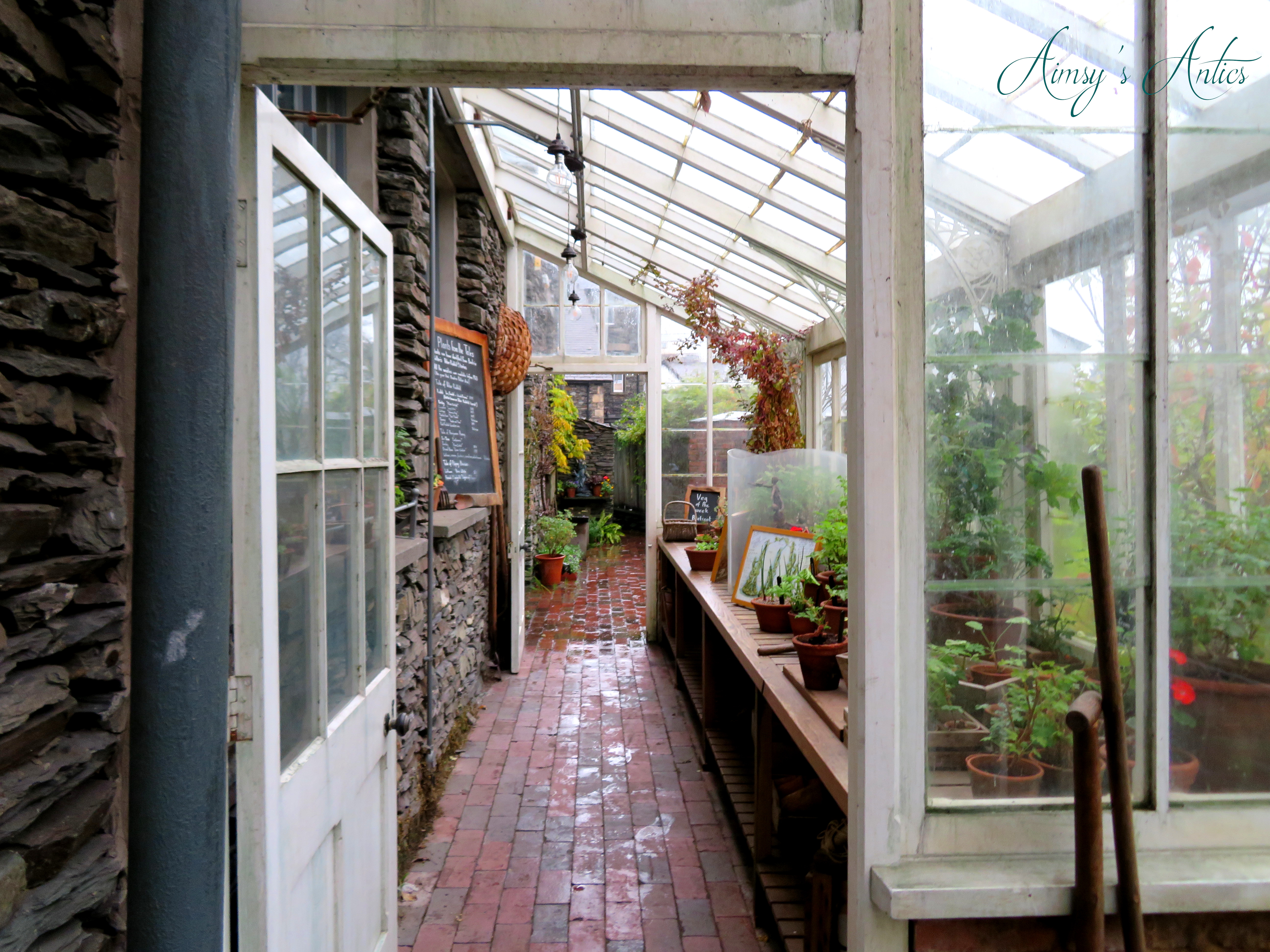 Mr McGregor's greenhouse at Beatrix Potter World in Bowness-on-Windermere.