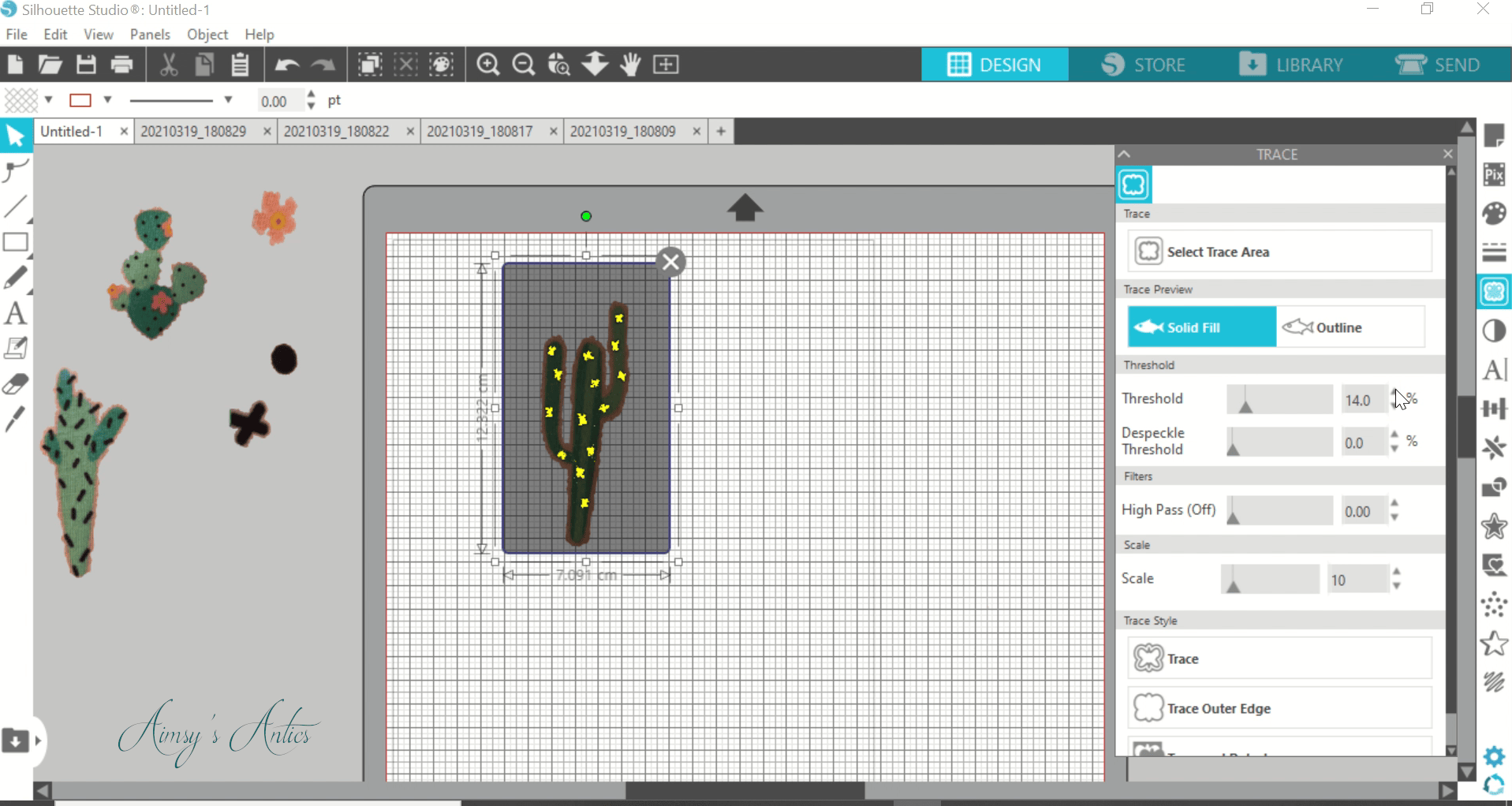 Tracing the intricate parts of the design