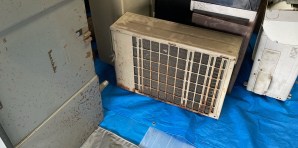 呉市解体民家のエアコン無料回収と不用品無料回収