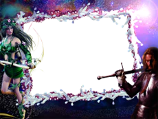 The free downloads include a watermark. Fantasy Pack - AKVIS Picture Frames