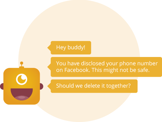 Oyoty automatically scans the child’s posts.