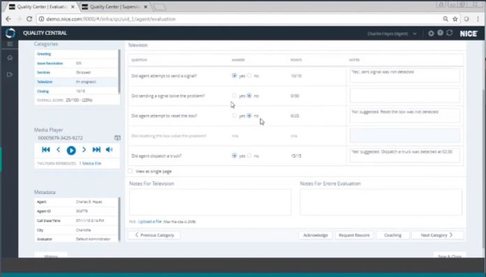 NICE RPA user interface