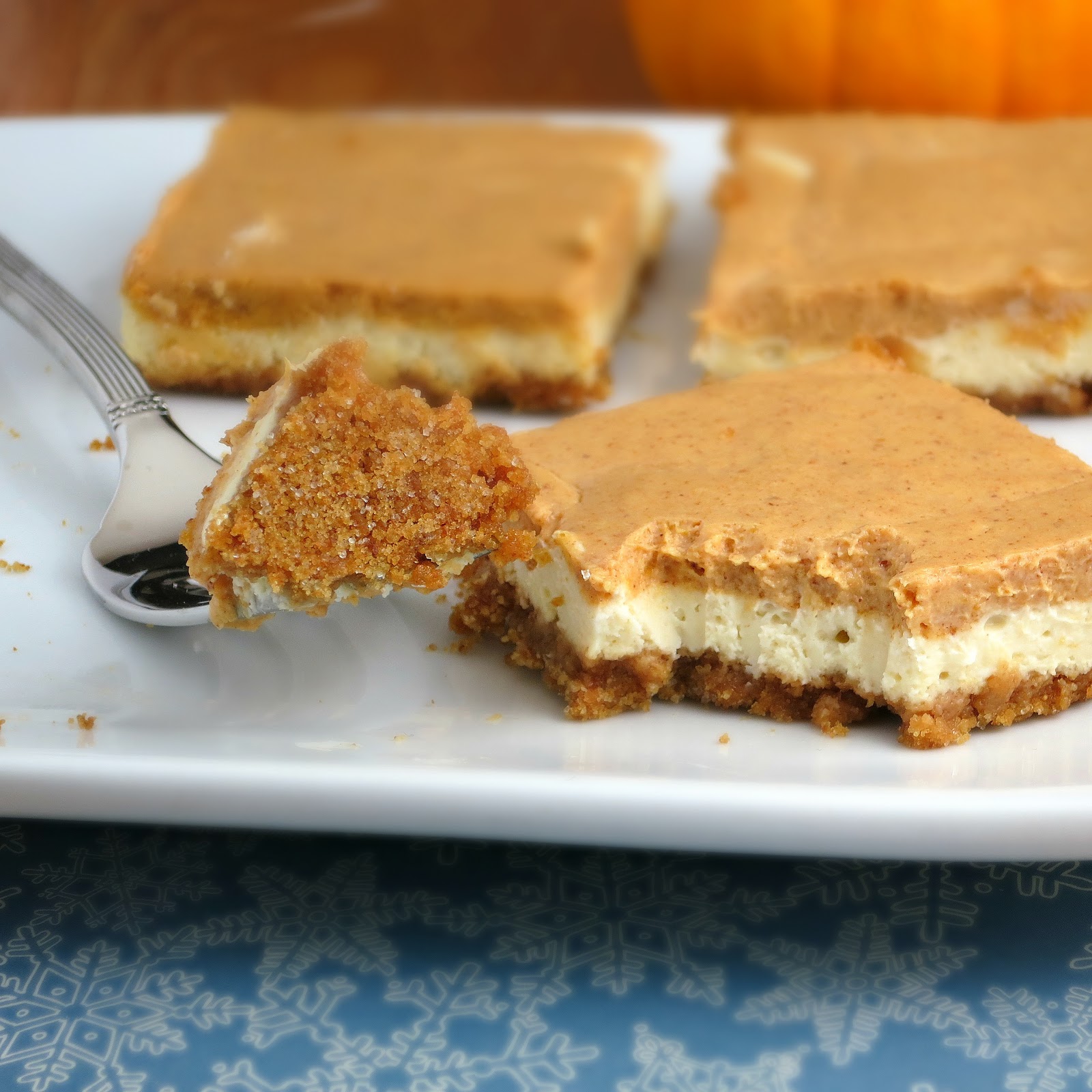 Pumpkin Cheesecake Bars My Site
