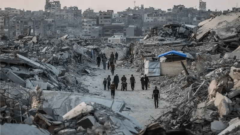 Gaza under bombardment