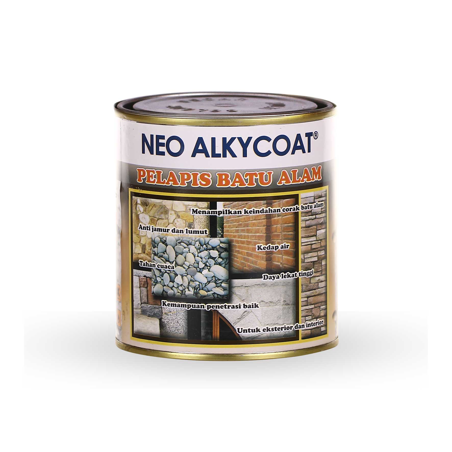 Cat batu alam transparan, cat batu alam harga, cat batu alam hitam glossy. Neo Alkycoat Pelapis Batu Alam Alkycoat Paint