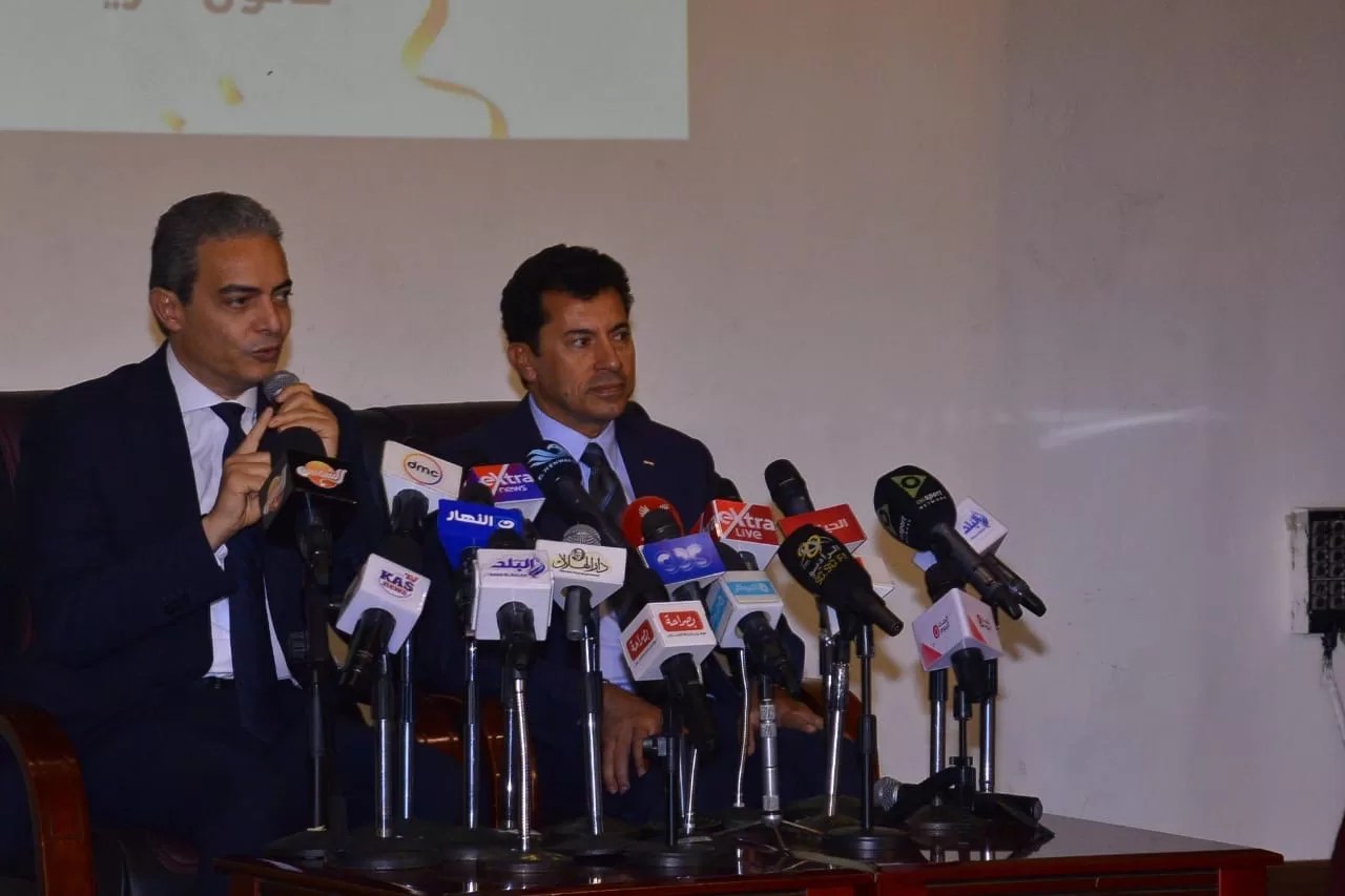صبحي وسعده يقدمان نموذجًا للعمل المؤسسي في المؤتمر الإعلامي لقانون الرياضة الجديد