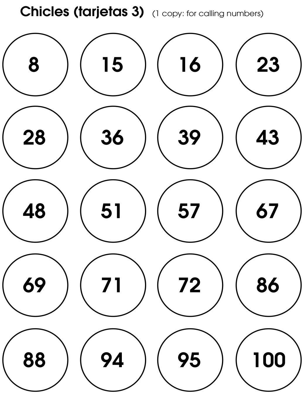 los numeros numbers spanish english esl for children