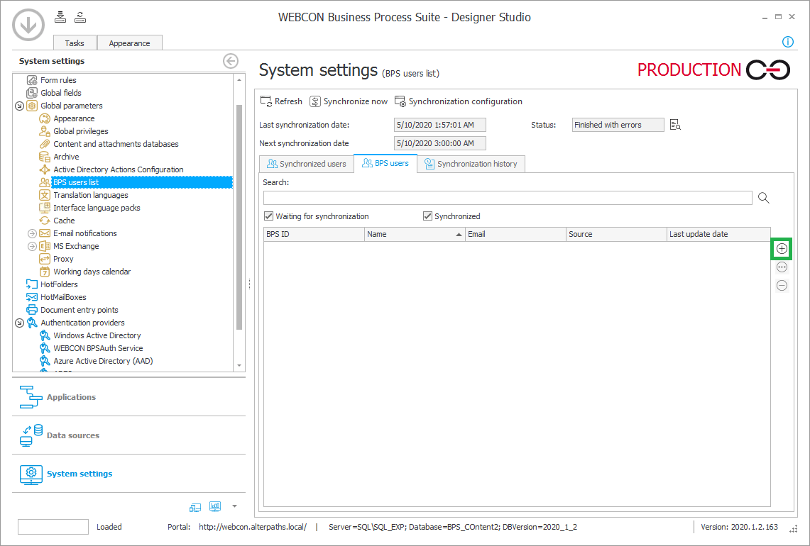 External BPS users list