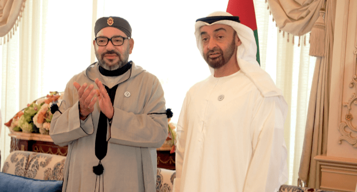 الديوان الملكي: الملك محمد السادس يلتقي رئيس دولة الإمارات بالرباط ويبحثان قضايا إقليمية ودولية&nbsp;