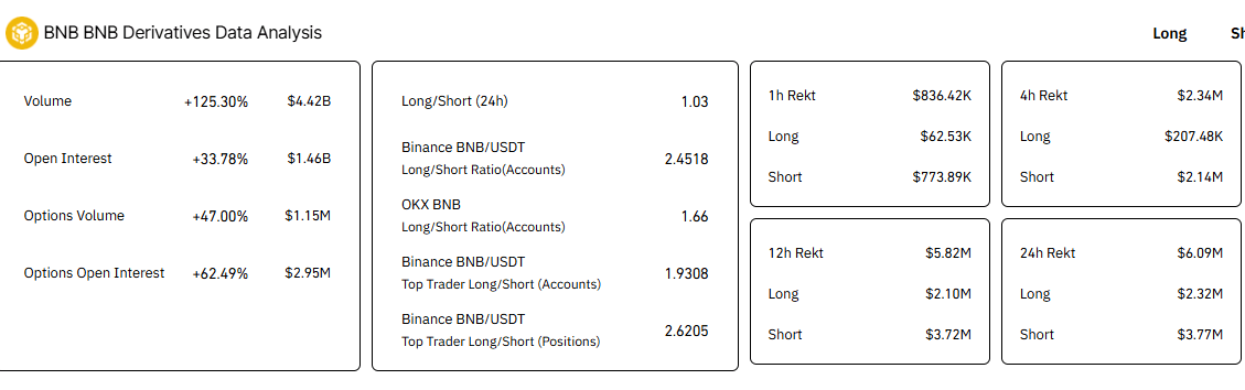 BNB Derivatives data