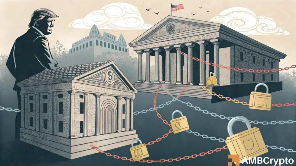 La position pro-Crypto de Trump en question à mesure que les barrières bancaires restent La position pro-Crypto de Trump en question à mesure que les barrières bancaires restent