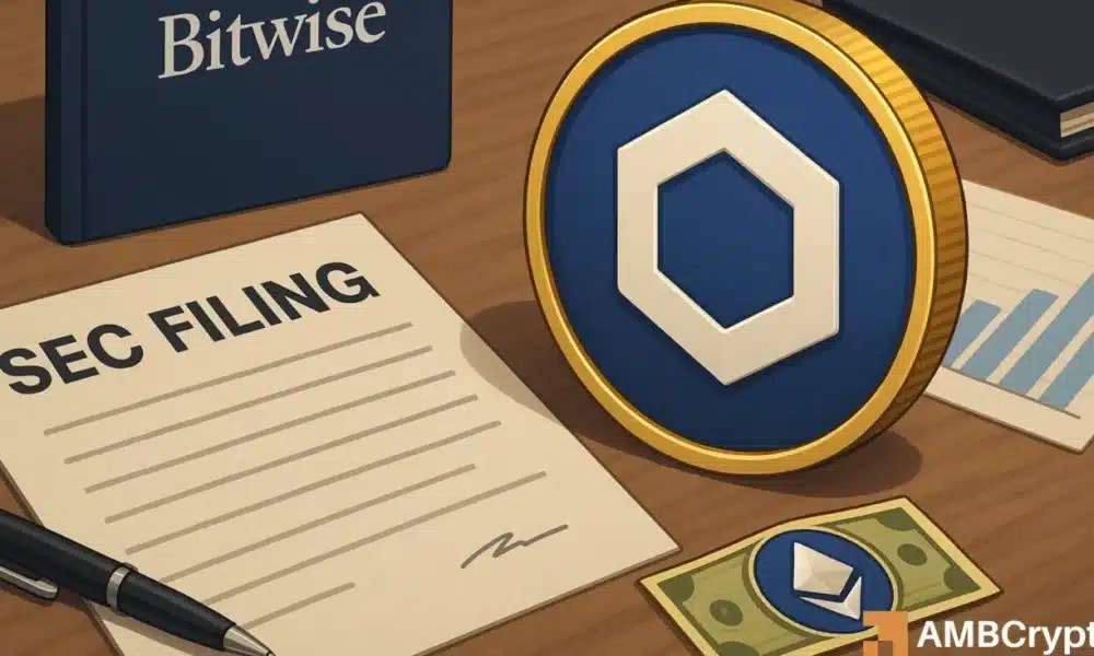 LINK sees 5% hike after Bitwise bets big on Chainlink with new ETF filing