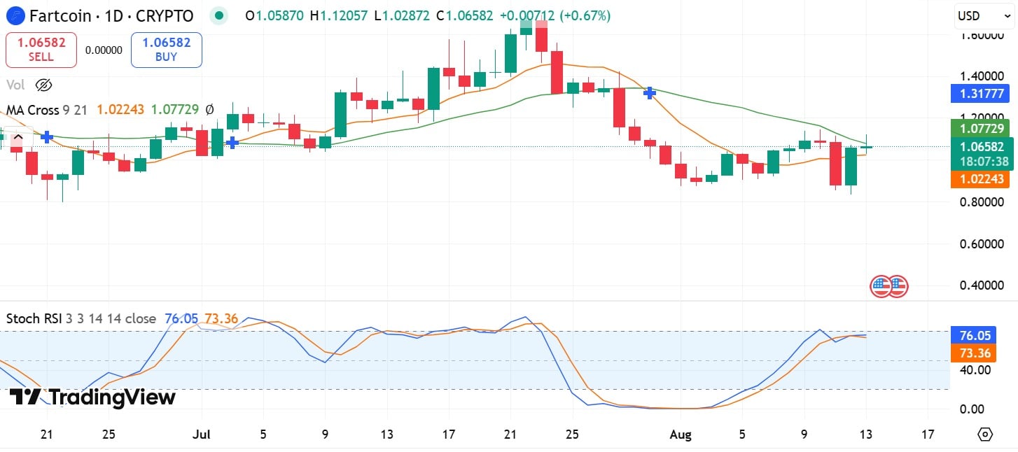 Fartcoin Stoch and MA
