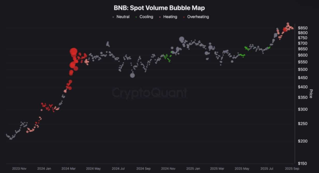 BNB spot volume bubble