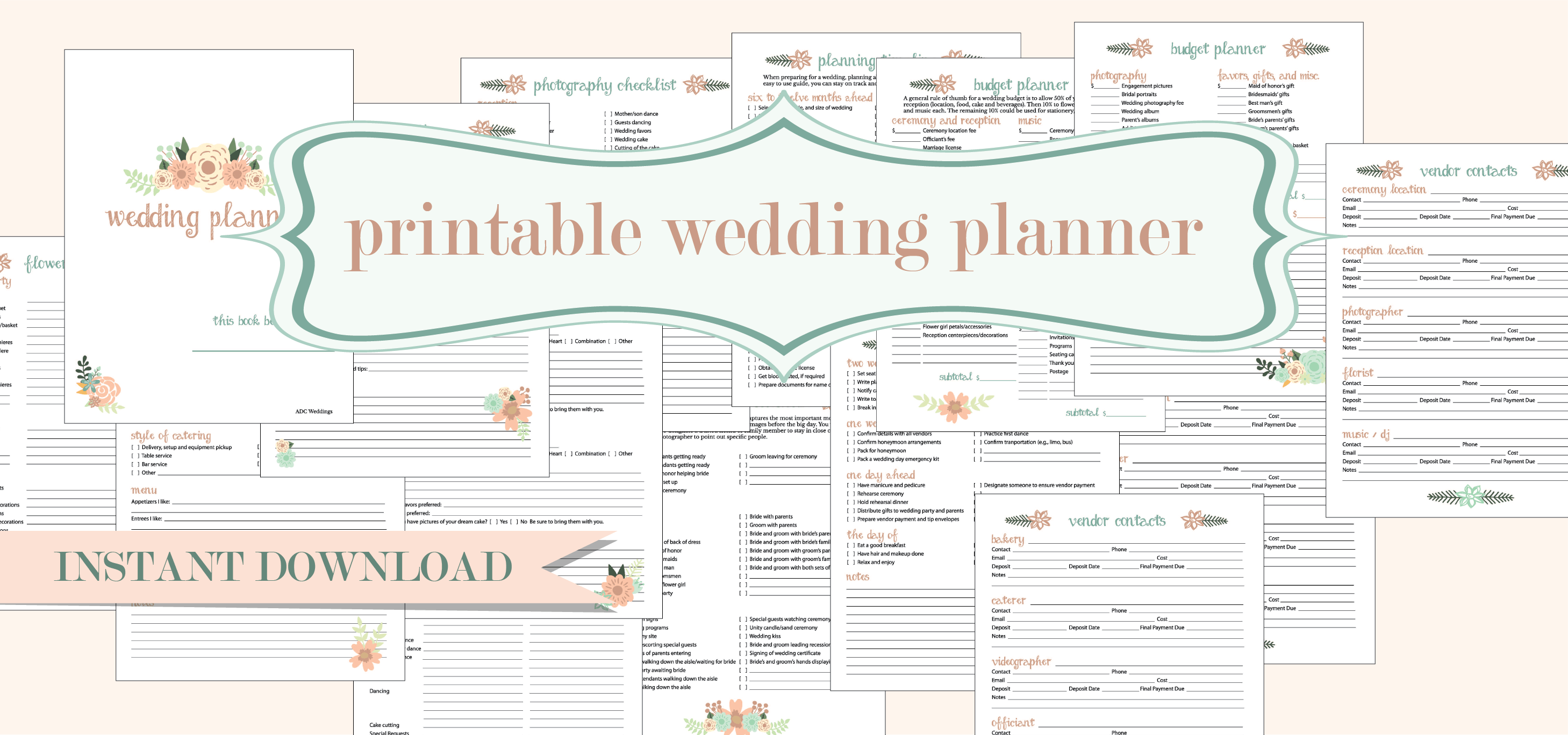 Many people spend a lot of money on their wedding. FREE Printable Wedding Planner | American Dream Cakes